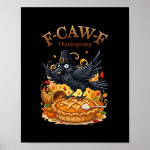 Hahn Huhn Thanksgiving F-caw-f Truthahn Männer Fra Poster