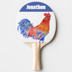 Hahn Huhn Vogel Kinder Jungen Name Blau Rot Tischtennis Schläger