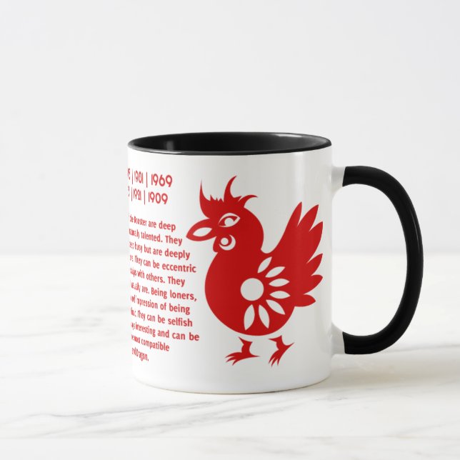 HAHN-ILLUSTRATION DES TIERKREIS-PAPERCUT TASSE (Rechts)