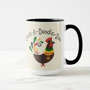 "Hahn" im Volkskunststil Tasse
