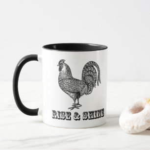 Hahn-Kaffeetasse 'Aufstehen und Strahlen' Tasse