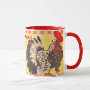 Hahn Kunst Guten Morgen Tasse Gelb Rot Modern
