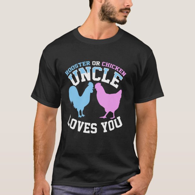 Hahn oder Huhn Onkel liebt dich T-Shirt (Vorderseite)