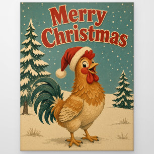Hahn Pine Hof Tier Weihnachten Postkarte