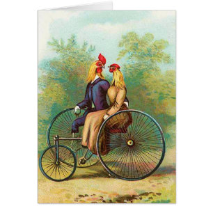 Hahn-romantisches Fahrrad-Datum