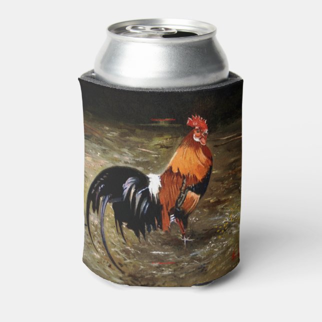 Hahn/Rooster/Gallisch Dosenkühler (Kanne Rückseite)