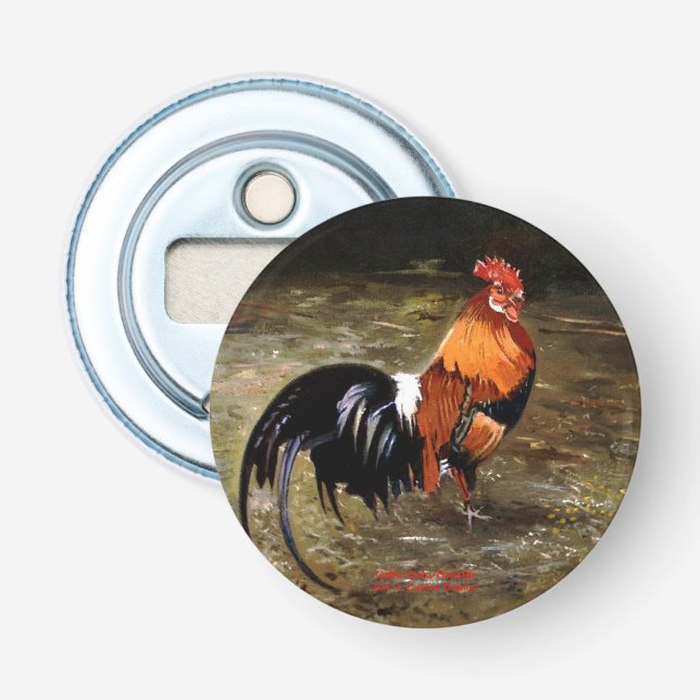 Hahn/Rooster/Gallisch Flaschenöffner (Vorderseite)