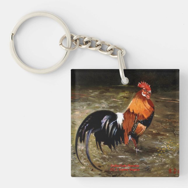 Hahn/Rooster/Gallisch Schlüsselanhänger (Vorderseite)