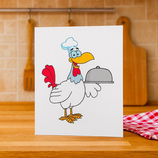 Hahn serviert Essen Einladung (Von Creator hochgeladen)
