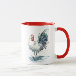 Hahn-Spritzen - Aquarell Tasse