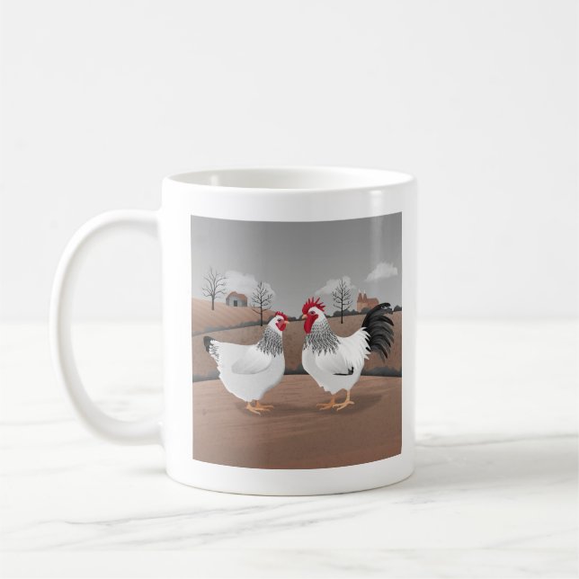 Hahn und Henne Kaffeetasse (Links)