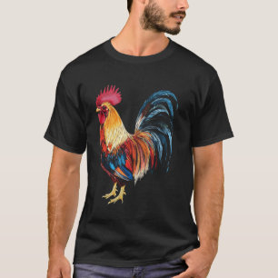 Hahn-Vogel-Liebhaber-Huhn-Henne-Bauer Grafik-Desi T-Shirt