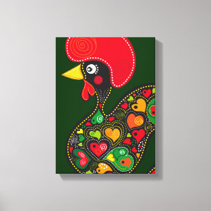 Hahn von Barcelos Nr02 - Galo de Barcelos Leinwanddruck