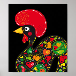 Hahn von Barcelos Nr02 - Galo de Barcelos Poster