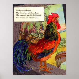 Hahn von Mother Goose aus den 1920er Jahren Poster