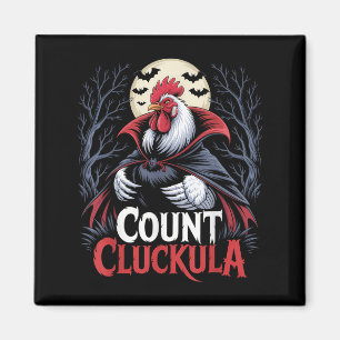 Hahn zählt Cluckula Lustiger Halloween-Vampir weit Magnet