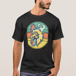 Hahn-Zigaretten rauchender landwirtschaftlicher Ti T-Shirt