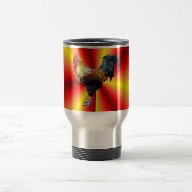 Hahnblitz Reisebecher (Mittel)