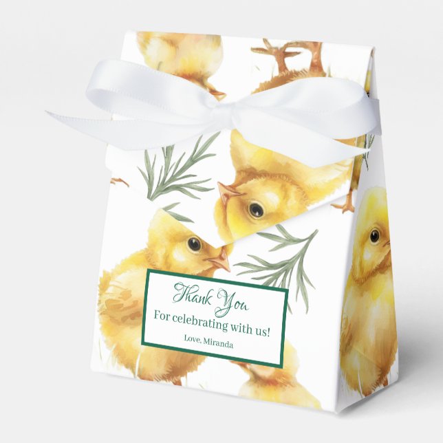 Hähnchen 1. Geburtstag Bauerntier Geburtstag Geschenkschachtel (Vorderseite)