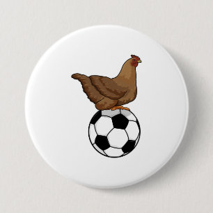 Hähnchen beim Fußball-Sport Button