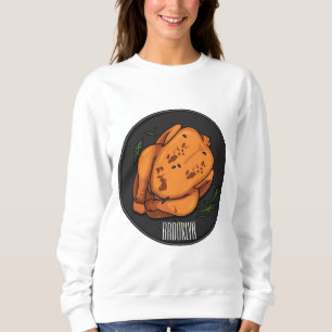 Hähnchen-Cartoon-Illustration Sweatshirt