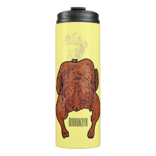 Hähnchen-Cartoon-Illustration  Thermosbecher