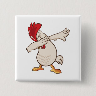 Hähnchen Dabbing Landwirt Dab Tanz Button