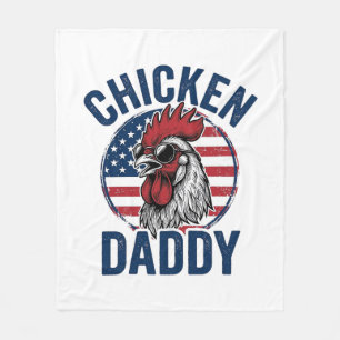 Hähnchen Daddy Hahn Vintage Patriotisches Shirt De Fleecedecke