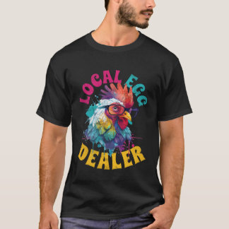 Hähnchen, die eine Sonnenbrille tragen Retro T-Shirt