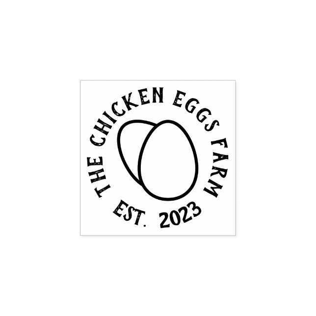 Hähnchen Frisch Eier Gummistempel (Prägung)