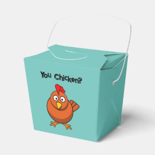 Hähnchen, Funny Brown Rooster Cartoon Taunt Geschenkschachtel
