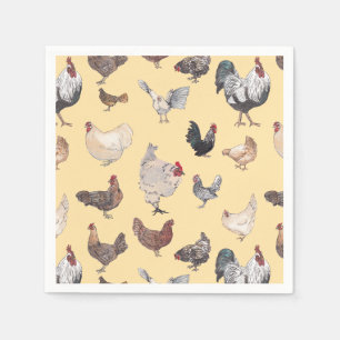 Hähnchen Happy Paper & Party Napkins Serviette