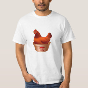 Hähnchen-Hühner-Pi (Kuchen) Roter Hen T-Shirt
