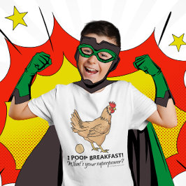 Hähnchen Kacke Frühstück Funny Illustration T-Shirt