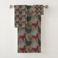 Hähnchen Kariert Burlap Rustikaler Bauernhof