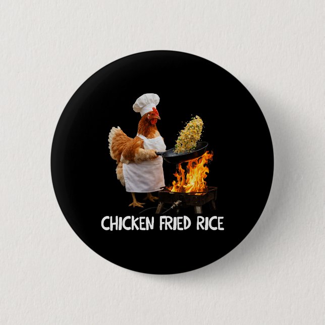 Hähnchen-Koch-Meme-Chef-Lustiger-Humor-Hähnchen-Fr Button (Vorderseite)