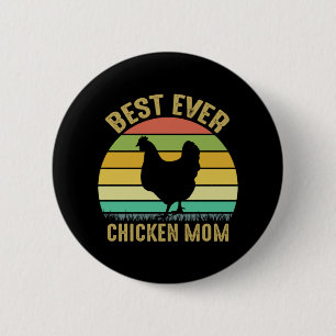 Hähnchen Kunst Best Ever Hähnchen-Mama Button