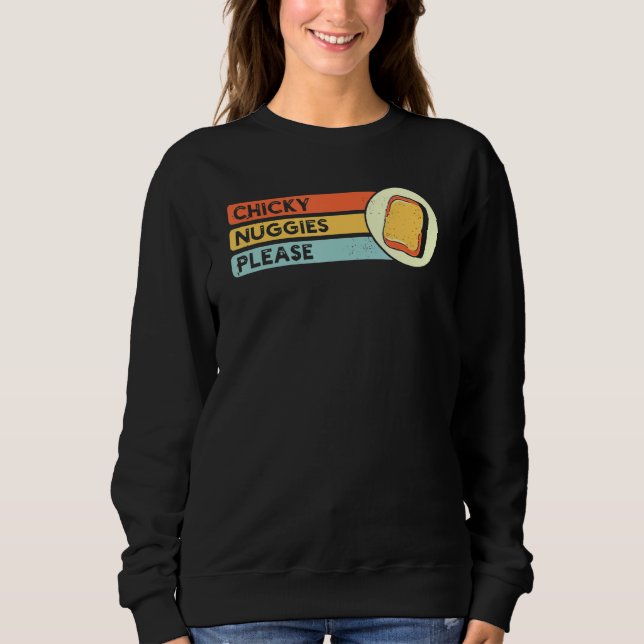 Hähnchen-Nugget Ich liebe frittiertes Hähnchen-Nug Sweatshirt (Vorderseite)