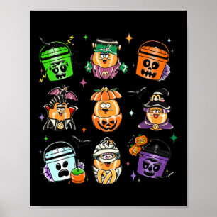 Hähnchen Nuggets Pumpkin Halloween 90er Vintag 2 Poster