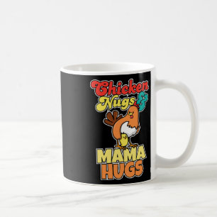 Hähnchen-Nuggets und Mama-Umarmen Lustiger Muttert Kaffeetasse