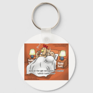 Hähnchen oder Ei kam 1. Funny Gifts & T-Shirts Schlüsselanhänger