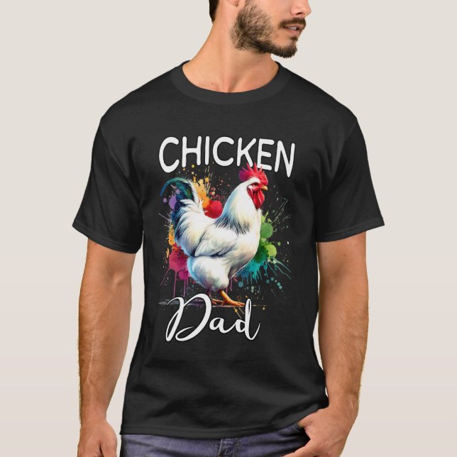Hähnchen Papa Hähnchen T-Shirt (Vorderseite)