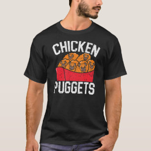 Hähnchen Puggets Mops Besitzer Hund Welpe Paw Lieb T-Shirt