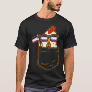Hähnchen-Taschen-Farm LGBTQ Aseual Flag Ace P T-Shirt