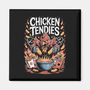 Hähnchen-Tendies Death Metal und Parodie Lustiger  Magnet