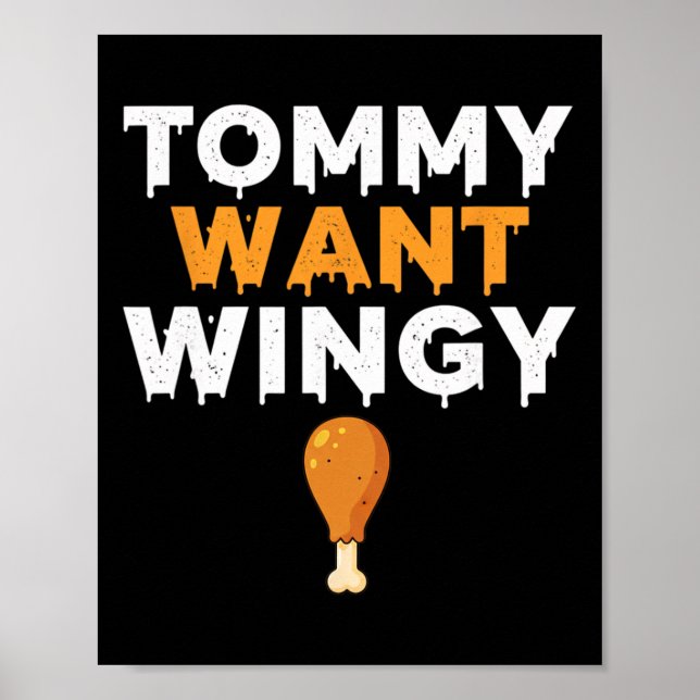Hähnchen Tommy will Flügelchen, Lustiger Hühnerhum Poster (Vorne)