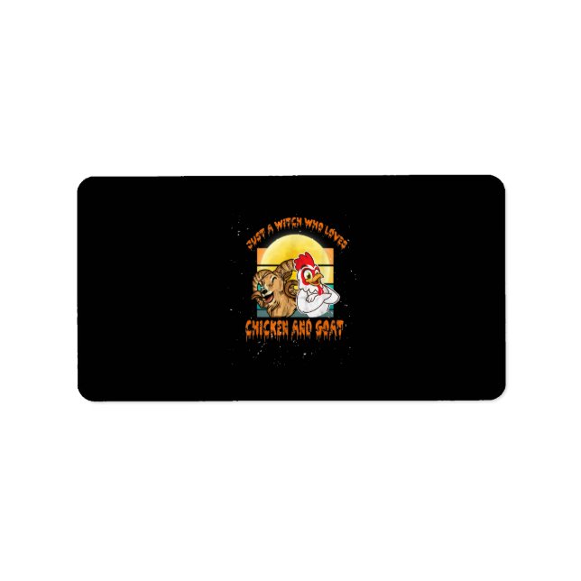 Hähnchen- und Ziegenkostüm Adressaufkleber (Vorne)