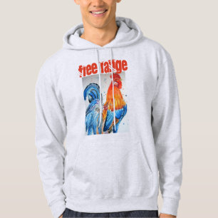 Hähnchen-Wasserfarbenrooster-Hähnchen Hoodie