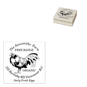 Hähnchenfarm für personalisierte Familienbetriebe Gummistempel