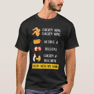 Hähnchenflügel Hähnchenflügel Hotdog Und Bologna T-Shirt